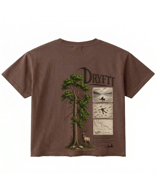 Brown Boxy Fit T-shirt Back Design