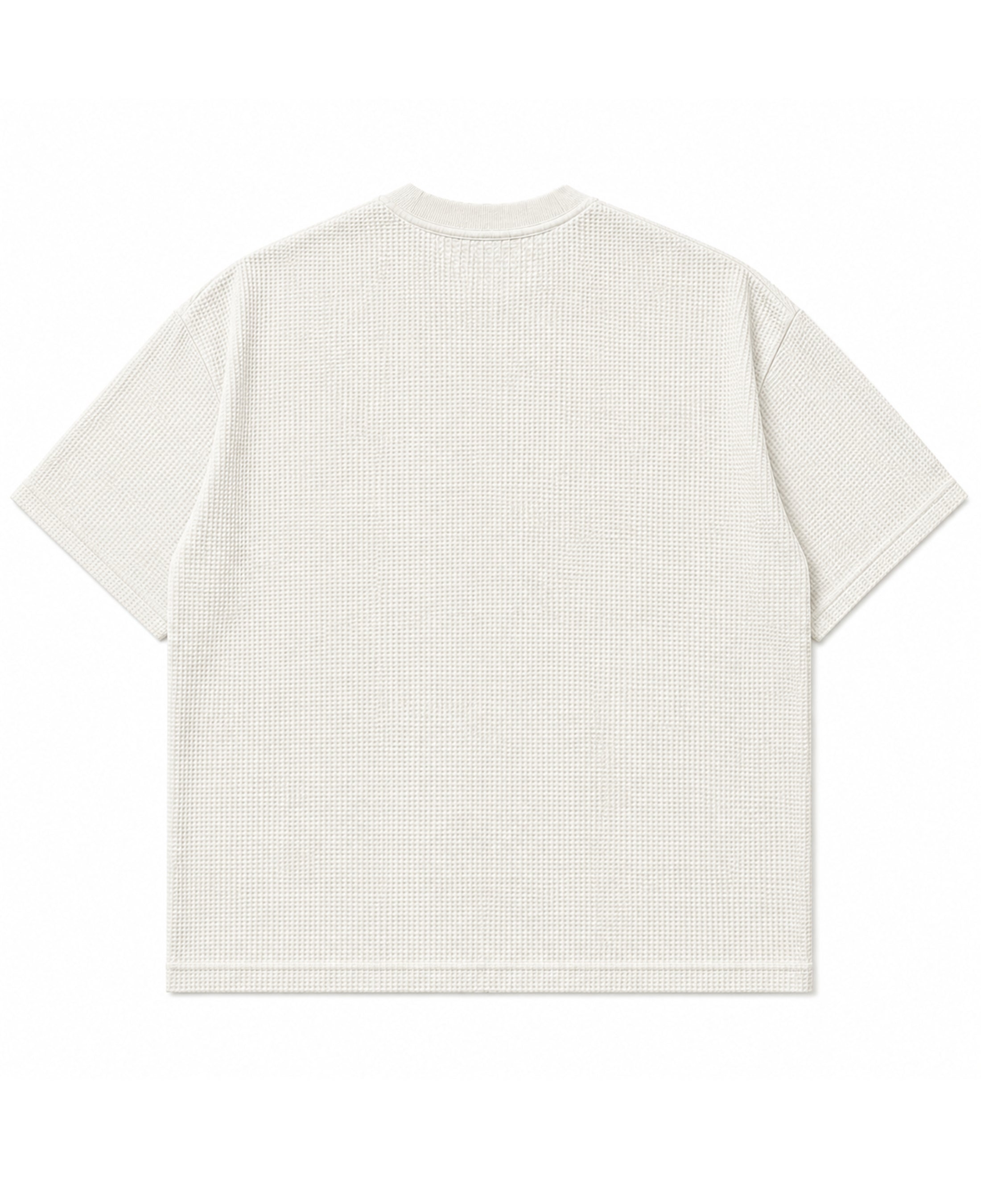 Off-white waffle boxy fit Back Design