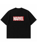 Black waffle boxy fit Front Design