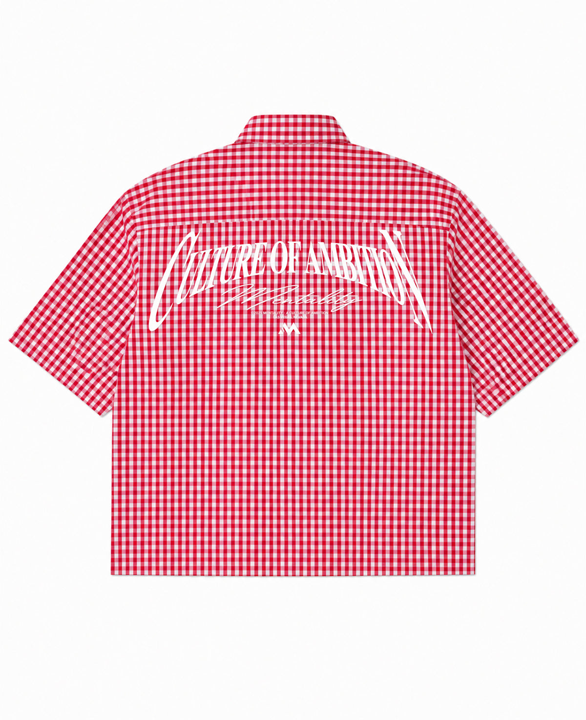 Red Picnic Oxford Boxy Shirt Back Design